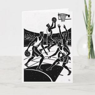 Cartão de Arte de Basquetebol