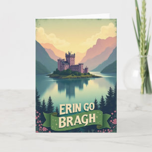Cartão de Arte de Cena do Castelo Irlandês