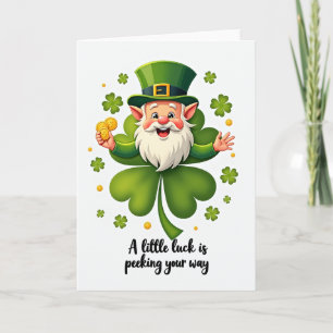 Cartão de Arte de Desenho Animado do Leprechaun So