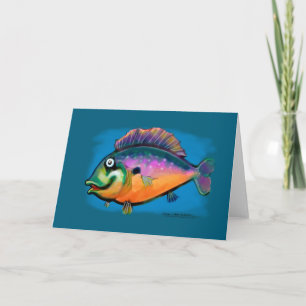 Cartão de Arte de Divertimento de Pesca
