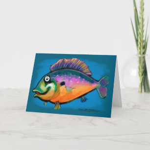Cartão de Arte de Divertimento de Pesca