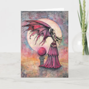 Cartão de Arte de Fadas Fantasia Crepúsculo por Mo