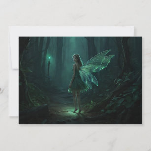 Cartão de Arte de Fantasia de Fada de Floresta Enc