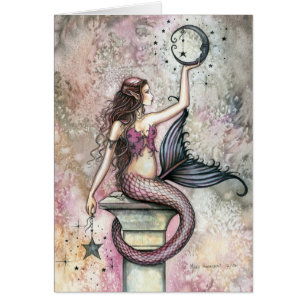 Cartão de Arte de Fantasia de Sereia por Molly Har