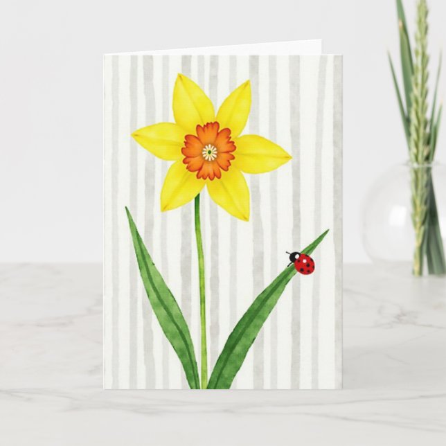 Cartão de Arte de Flor de Primavera (Frente)