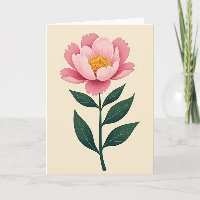 Cartão de Arte de Flor de Rosa (Frente)