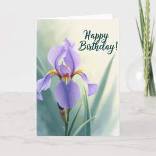 Cartão de Arte de Flor Listrada