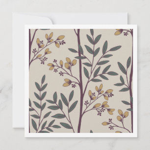 Cartão de Arte de Jardim de Listra Floral Elegante
