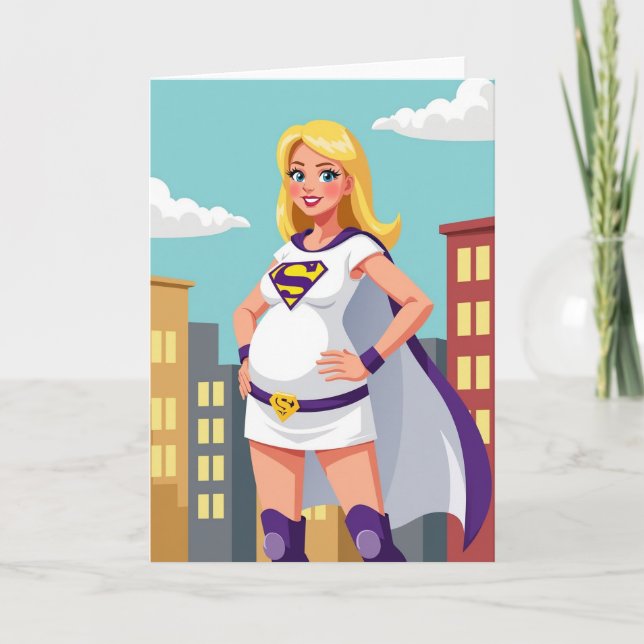 Cartão de Arte de Mãe Heroica Grávida (Frente)