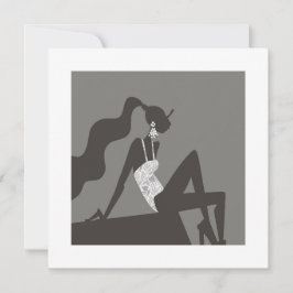 Cartão de Arte de Moda Glamouroso da Festa de Pisc