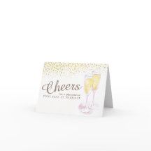 Cartão de arte de taça de champanhe para 1º aniver