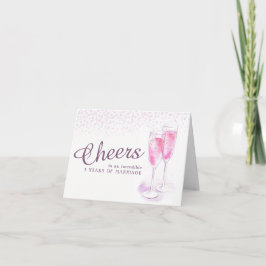 Cartão de arte de taça de champanhe para aniversár