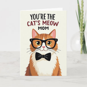 Cartão de Arte Dia das Mães Miado de Gato
