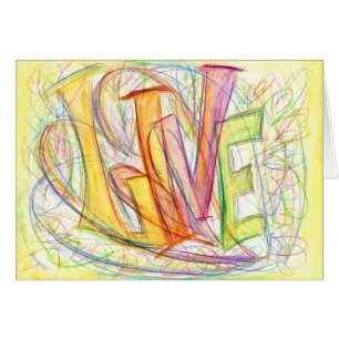 Cartão de Arte Dinâmico Inspirado