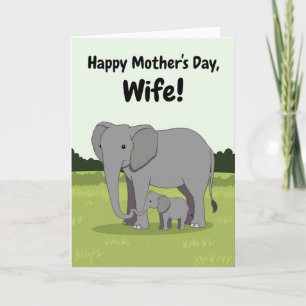 Cartão de Arte do Amor do Elefante Gentil