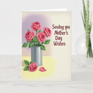 Cartão de Arte do Dia das Mães Coral Roses