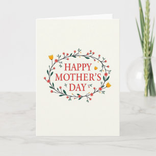Cartão de Arte do Dia das Mães Crimson Text