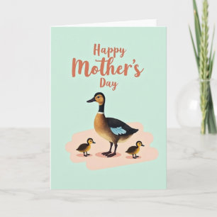 Cartão de Arte do Dia das Mães Pato