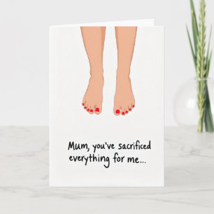 Cartão de Arte do Dia das Mães Red Toes