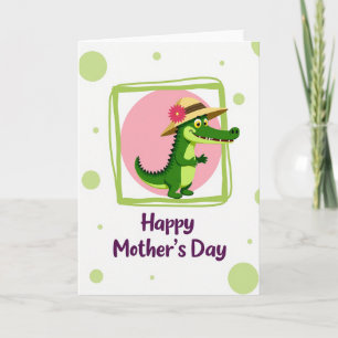 Cartão de Arte do Dia das Mães Réptil