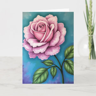 Cartão de Arte do Dia das Mães Rosa