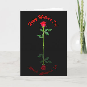 Cartão de Arte do Dia das Mães Rosa Carmesim