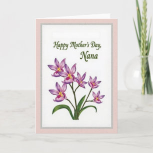 Cartão de Arte do Dia das Mães Roxo