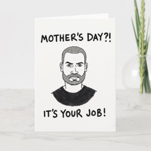 Cartão de Arte do Dia das Mães Rugged Man
