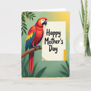 Cartão de Arte do Dia das Mães Tropical