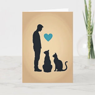 Cartão de Arte do Dia dos Pais Amor Pet