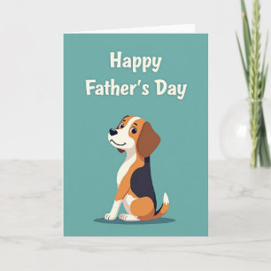 Cartão de Arte do Dia dos Pais com Cachorro Carinh
