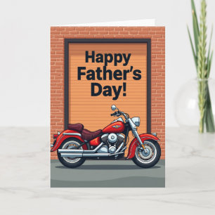 Cartão de Arte do Dia dos Pais de Moto