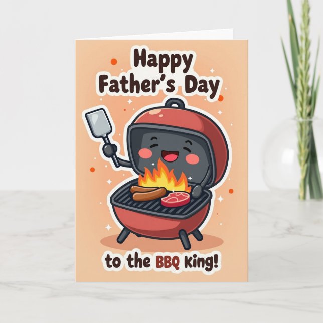 Cartão de Arte do Dia dos Pais Grill Master (Frente)