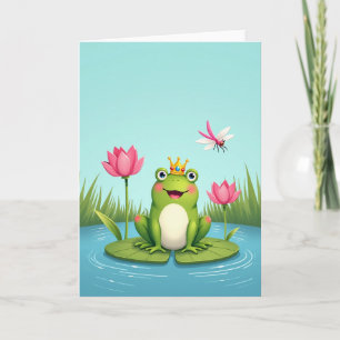 Cartão de Arte do Dia dos Pais Regal Frog