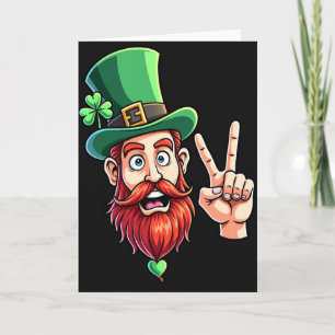 Cartão de Arte do Sorriso do Leprechaun Sortudo