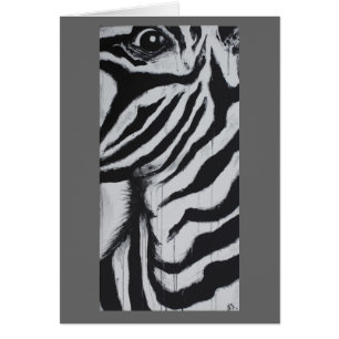 Cartão de Arte do Sr. Zebra da Savana Africana