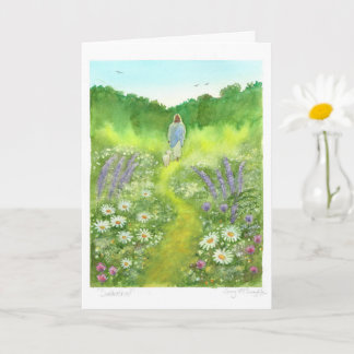Cartão de Arte em Aquarela 'Sabático', em branco