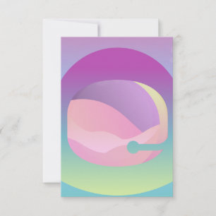 Cartão de Arte Espacial Ombre
