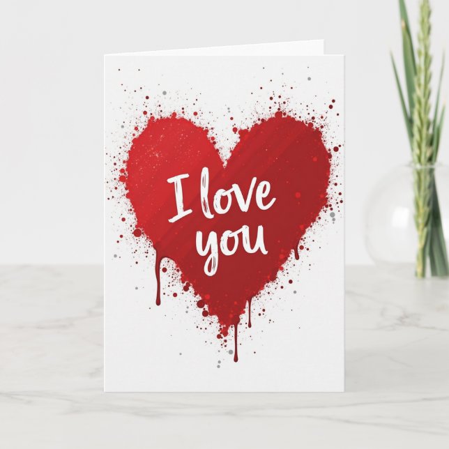 Cartão de Arte Explosão de Amor (Frente)