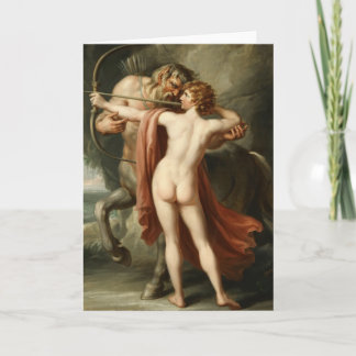 Cartão de Arte Fina Quíron Instruindo Aquiles
