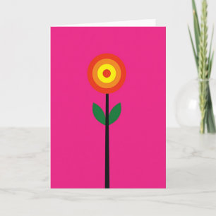 Cartão de Arte Floral Brilhante