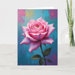 Cartão de Arte Floral de Aniversário Adorável