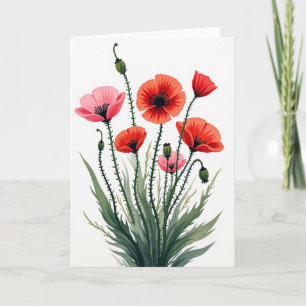 Cartão de Arte Floral de Fólha Falsa