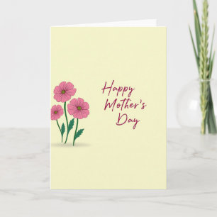 Cartão de Arte Floral para a Mãe Mais Querida