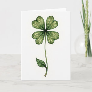 Cartão de Arte Folhagem Lucky Leaf