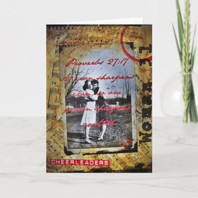 Cartão de Arte Fotográfica Amigo do cheerleader (Frente)