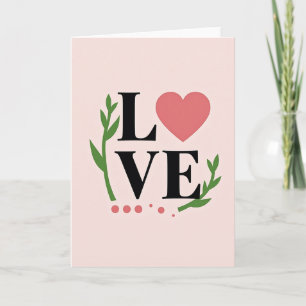 Cartão de Arte Gráfica Coração de Amor
