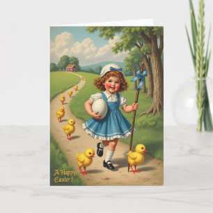 Cartão de Arte Infantil Alegria da Primavera