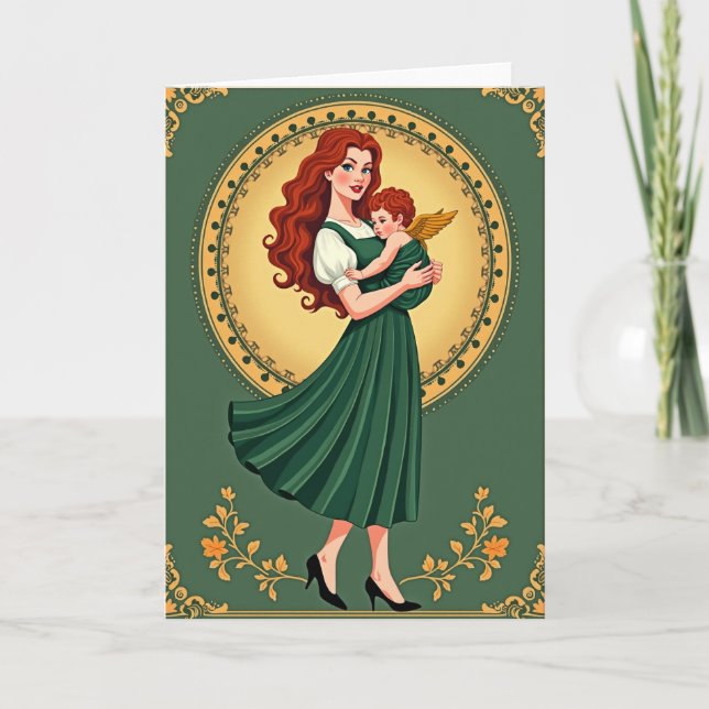 Cartão de Arte Mãe e Filho (Frente)