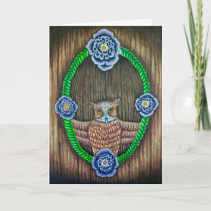 Cartão de Arte Maiestoso Owl